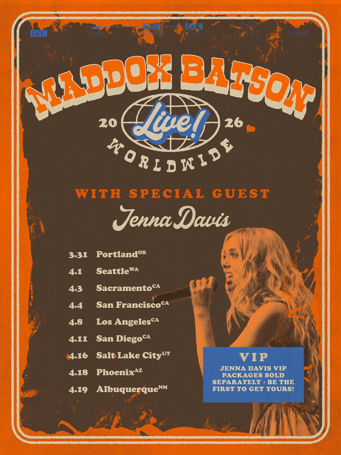 Jenna Davis Tour Poster 2026